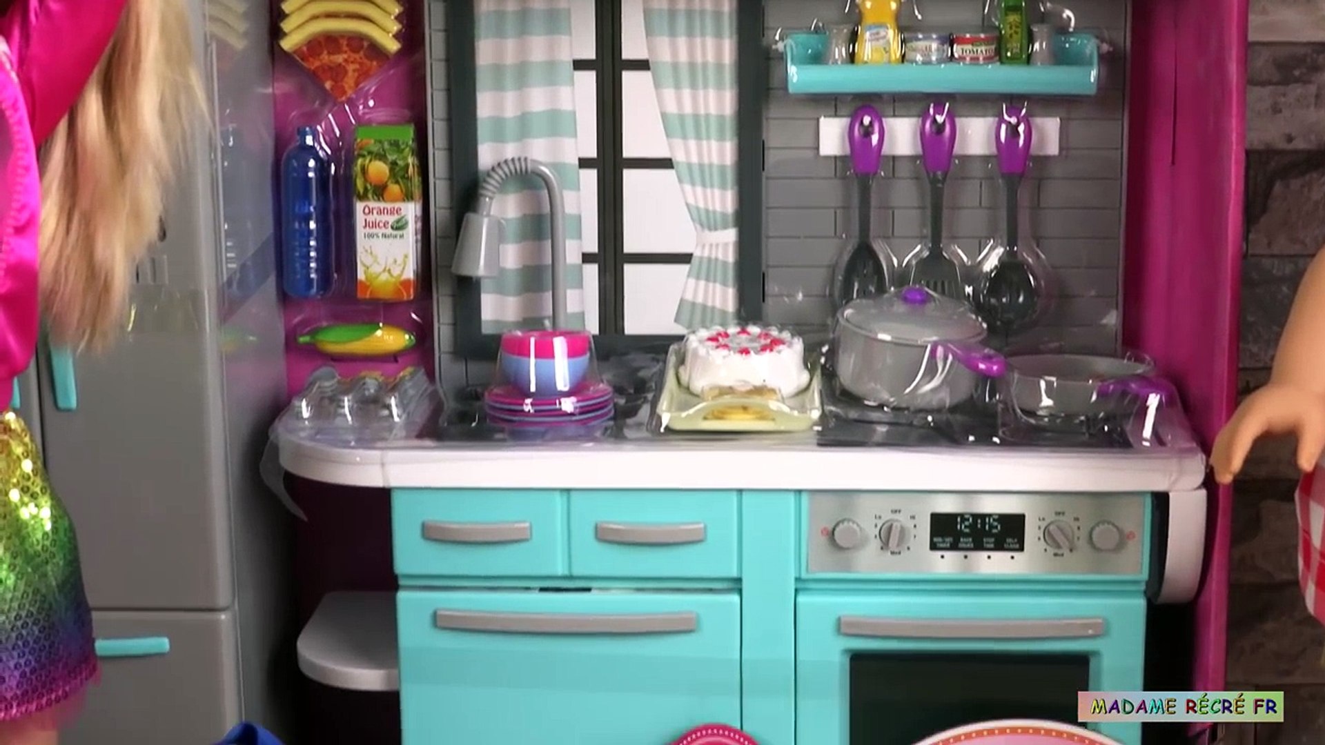 Cuisine pour poupee My Life Jojo Siwa et American Girl Refrigerator Kitchen Set