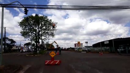 Obras interditam pistas próximo ao Terminal Oeste