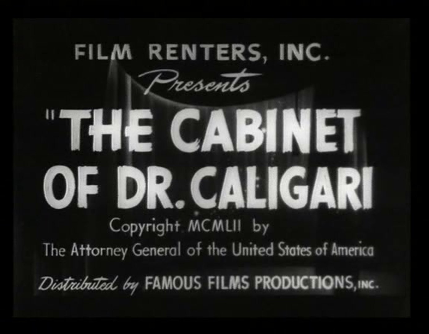 The Cabinet of Dr. Caligari  (1920) film