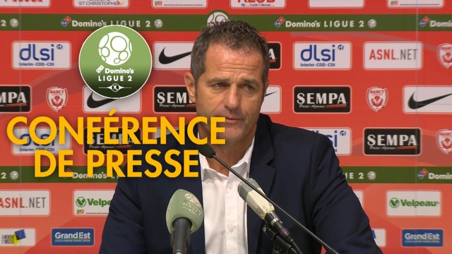 Conférence de presse AS Nancy Lorraine - Grenoble Foot 38 (1-2) : Didier THOLOT (ASNL) - Philippe HINSCHBERGER (GF38) - 2018/2019