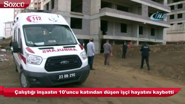 10’uncu kattan düşen işçi hayatını kaybetti