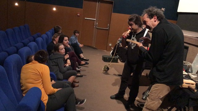 Atelier de ciné bruitage au festival Ce soir, je sors mes parents par l’association Dulciné