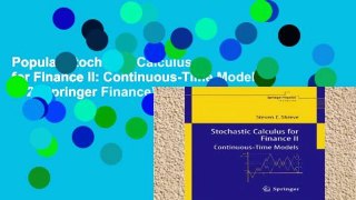 Popular Stochastic Calculus for Finance II: Continuous-Time Models: v. 2 (Springer Finance)