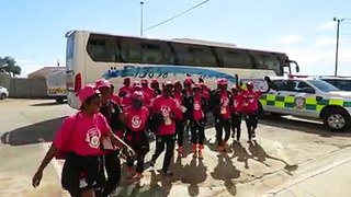 ZAMBIA ARRIVES AT MATCH VENUE IN HIGH SPIRITSThe Zambia Women National Team has arrived at the Wolfson Stadium ahead of their opening match against Lesotho th