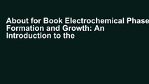 About for Book Electrochemical Phase Formation and Growth: An Introduction to the Initial Stages