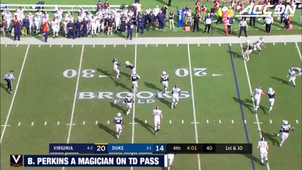 UVA QB Bryce Perkins Is Houdini-like On TD Pass