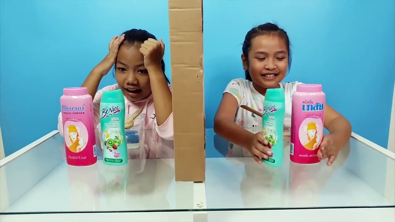 ใจตรงกันรึป่าว? น้องควีน เล่นชาเลนจ์ ฝาแฝด อ่านใจทำสไลม์ Twin Telepathy Slime Challenge