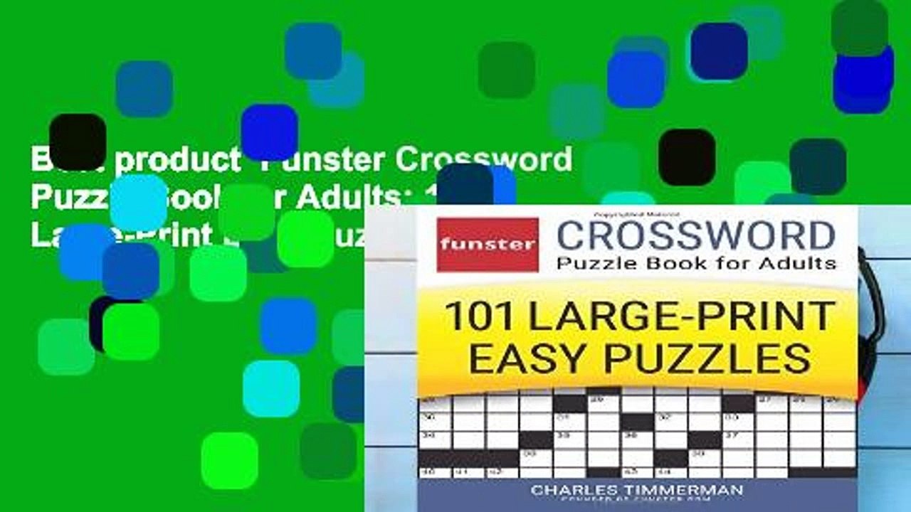 Best product funster crossword puzzle book for adults 101 large print