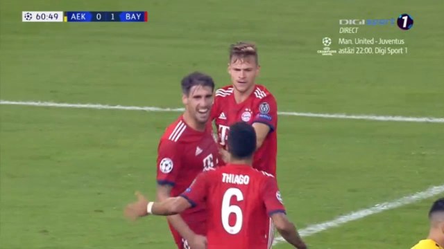 Javi Martinez Goal HD - AEK Athens FC 0 - 1 Bayern Munich 23.10.2018 HD