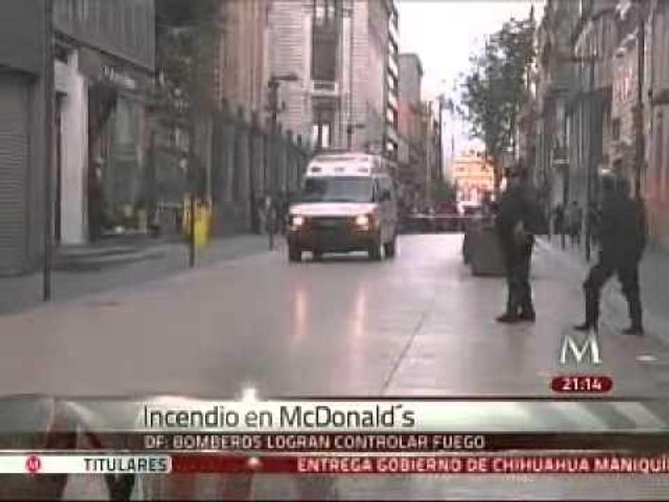 Se incendia McDonald's en el Centro Histórico