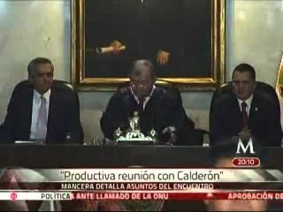 Productiva la reunión con Felipe Calderón: Mancera