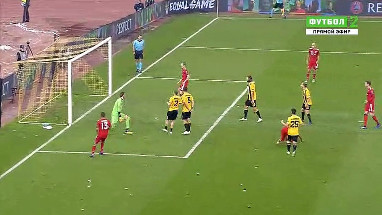 Robert Lewandowski Goal -  AEK Athens FC vs Bayern Munich 0-2 23/10/2018