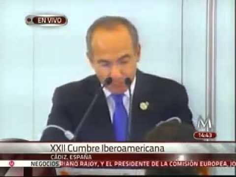 Agradece Felipe Calderón apoyo de países iberoamericanos