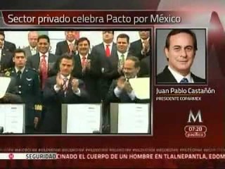 Sector privado celebra Pacto por México: Coparmex