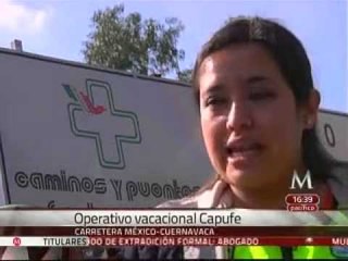 Continúa operativo vacacional de Capufe en la México-Cuernavaca