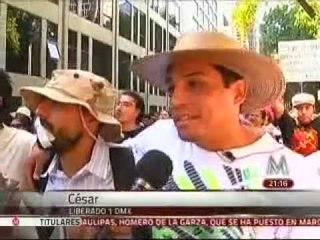 Liberados del #1DMx marchan pidiendo su libertad absolutoria
