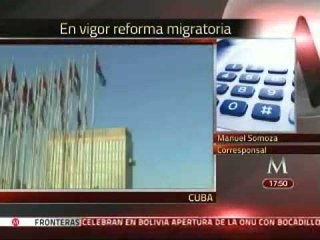 Entra en vigor reforma migratoria en Cuba