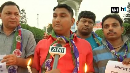Amritsar train accident: Ramleela artists hold candle light protest for victims