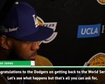 James congratulates Dodgers on making World Series