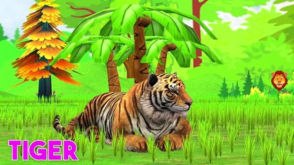 Animals Train Video For Kids - Wild Animals Cartoons For Children - Domestic Animals For Babies