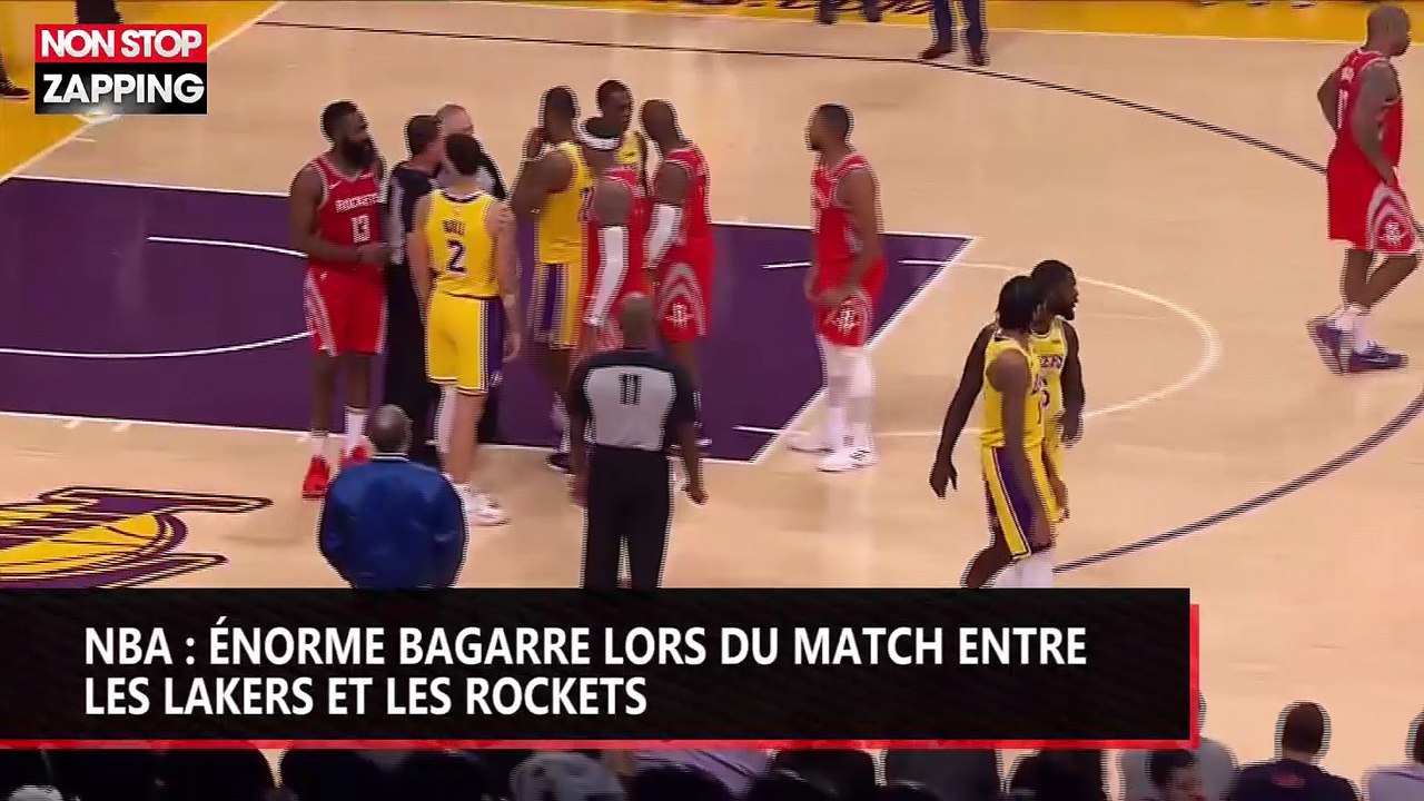 NBA : énorme bagarre lors du match entre les Lakers et les Rockets (vidéo)