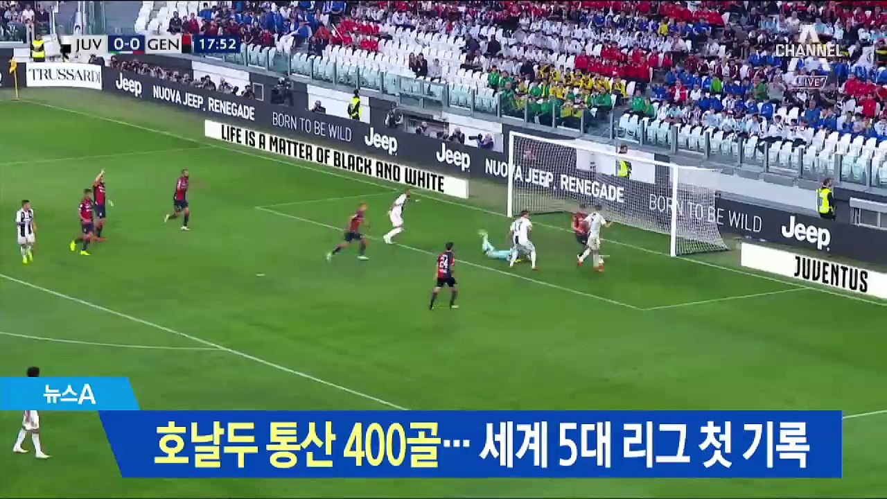 호날두 통산 400골…세계 5대 리그 첫 기록