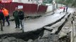 Zonguldak’ta heyelan nedeniyle yol çöktü