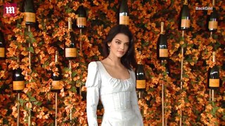 Kendall Jenner in pastel mini dress at the ninth annual Polo Classic Veuve Clicquot in Los Angeles.