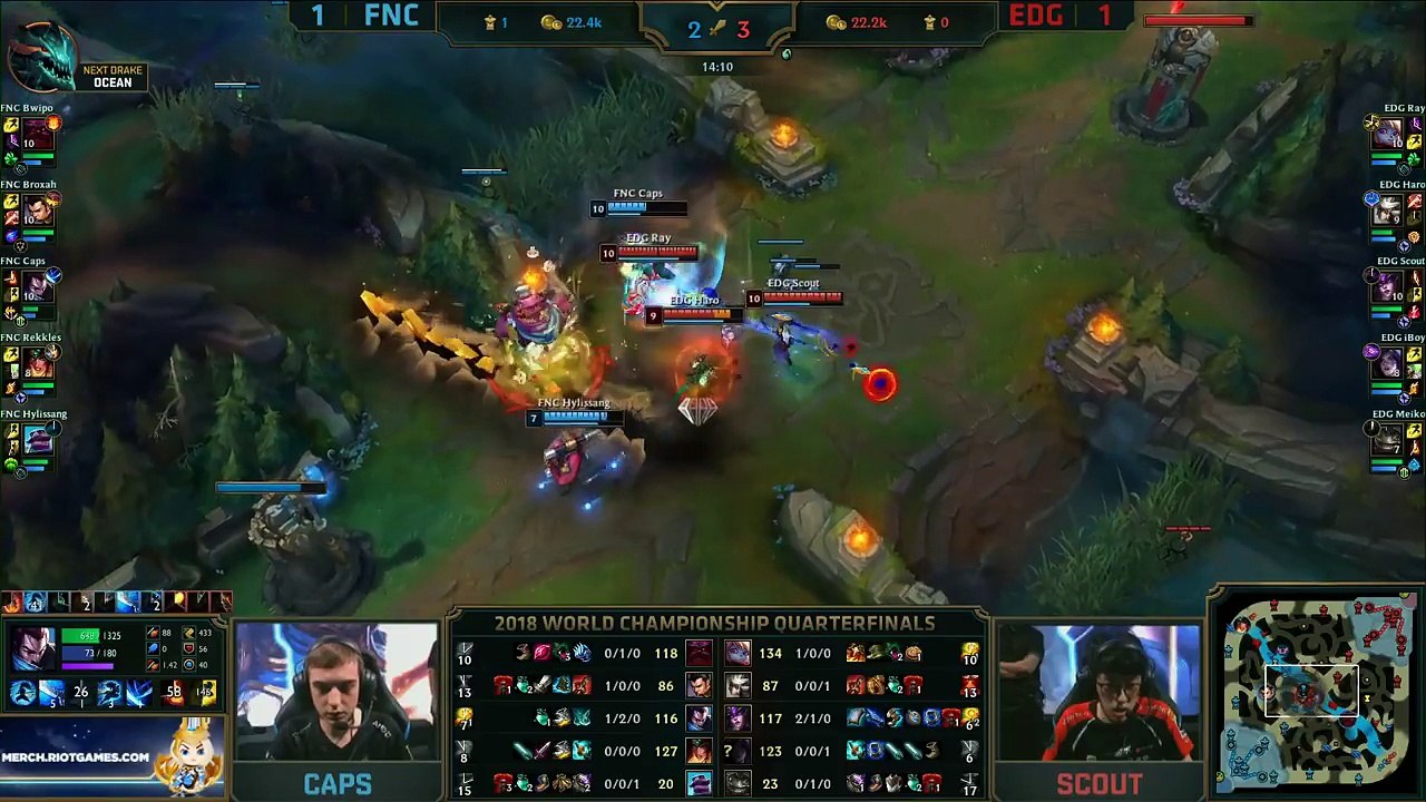 FNC vs EDG Highlights Game 3 - Worlds 2018 Quarter-Final - Fnatic vs Edward Gaming G3