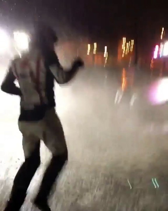Bike trick in rain