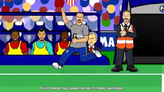 MOURINHO SEES RED! Chelsea vs Man Utd 2-2 (Parody Cartoon 2018)