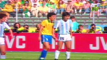 الشوط الاول مباراة الارجنتين و البرازيل 1-0 ثمن نهائي كاس العالم 1990