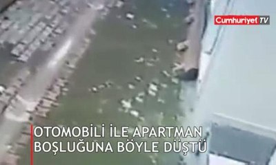 Büşra öğretmen aracıyla 15 metreden böyle düştü