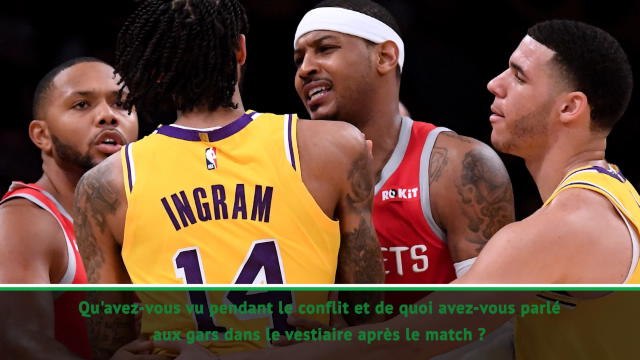 Lakers/Rockets - LeBron : La bagarre ? Je n'ai rien vu