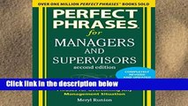Best product  Perfect Phrases for Managers and Supervisors, Second Edition (Perfect Phrases Series)