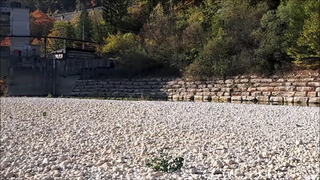 Etiage du barrage d'Etables à Saint-Claude