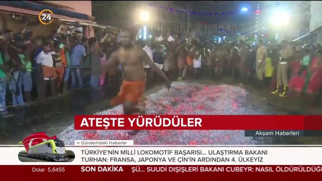 Çıplak ayakla közlere bastılar