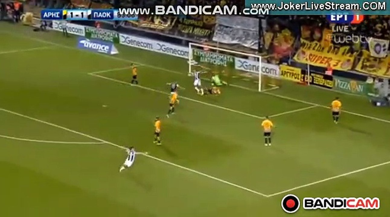 Second Goal Prijovic 1 2 Aris Salonica vs PAOK Salonica video