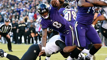 Lamar Jackson runs it in for his first career NFL TD