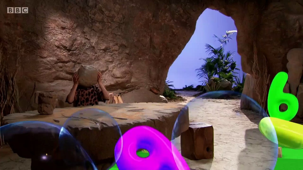 Cave dwellers Ug and Ig make a drinking mug out of rock