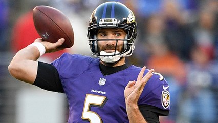 Flacco's fourth-down pass ping-pongs before falling incomplete
