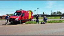 Colisão entre motos deixa duas pessoas feridas na BR-467
