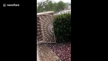 Massive hailstorm hits outskirts of Phoenix, Arizona