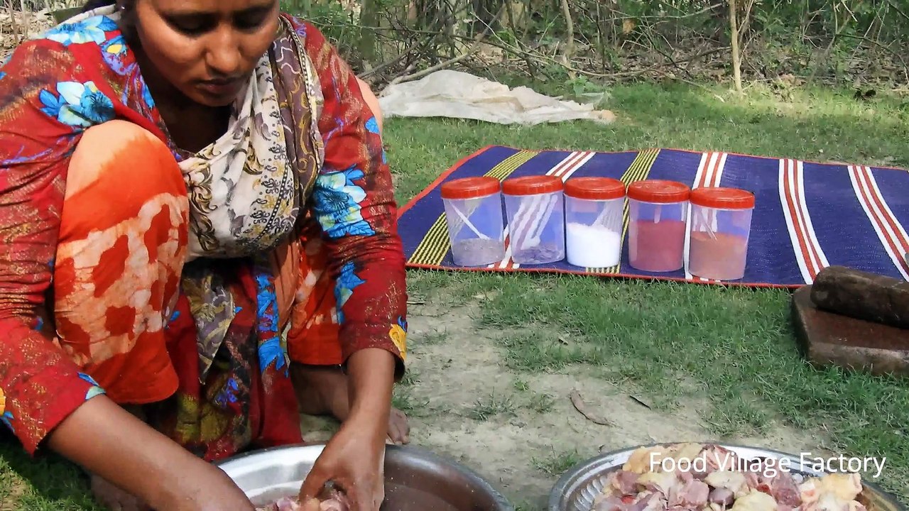 Cooking 12kg goose curry recipe  traditional style spicy swan curry  Quick and easy prepared by our food village factory