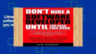 Library  Don t hire a software developer until you read this book