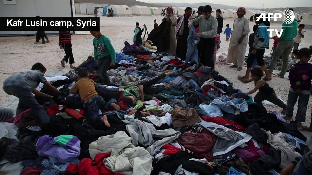 Displaced SyrianS at camp in Idlib province prepare for winter