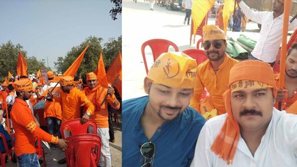 मंदिर निर्माण की मांग पर अड़े रामभक्त, रायबरेली से तमाम हिन्दू संगठन के लोग पहुंचे अयोध्या