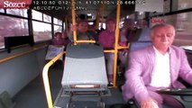 Yaşlı sürücüye yumruklu saldırı kamerada