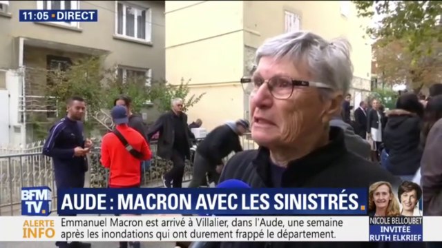 Je n'attends rien du président aujourd'hui. Dans beaucoup d'endroits, ils savaient que les terres étaient inondables , la colère et la tristesse de cette sinistrée de l'Aude