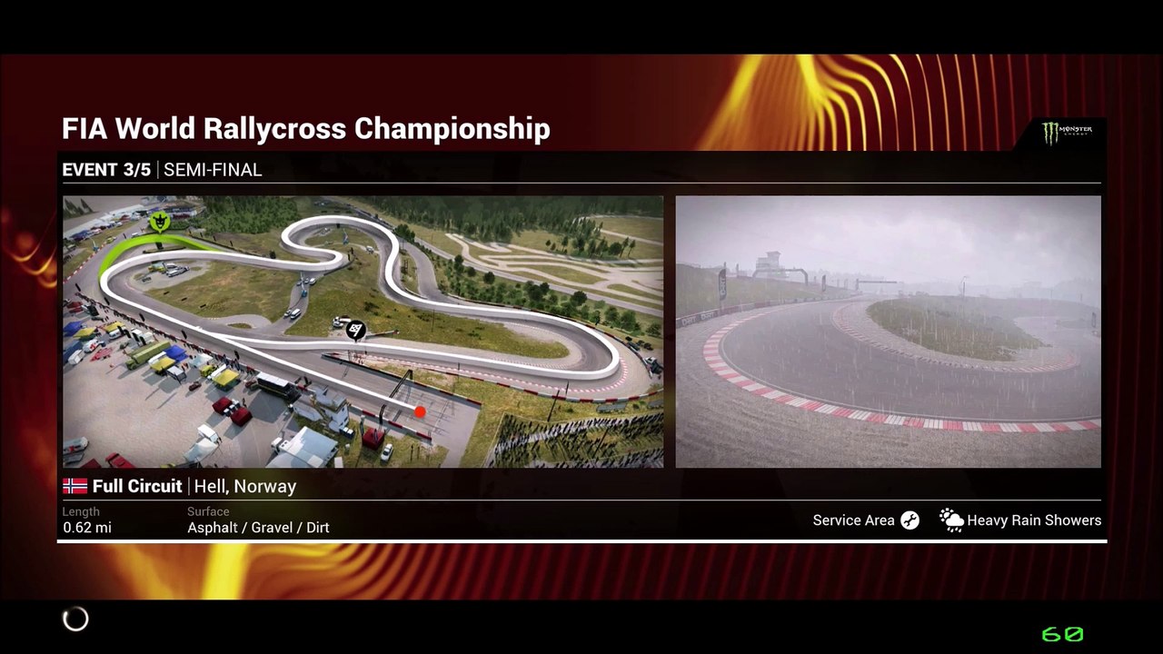 DiRT 4 Fly Cam FIA World RallyX Champs Ev3 Semi-Finals  Hell Norway
